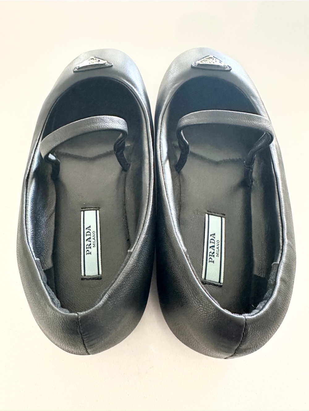 Prada Padded Ballerina Flat Black Leather Size 38 Made in Italy - Picture 5 of 11